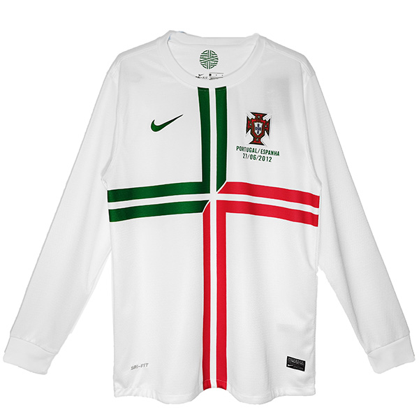 Portugal maglia da calcio a maniche lunghe da trasferta Maglia da calcio da uomo retrò divisa da calcio 2012-2013